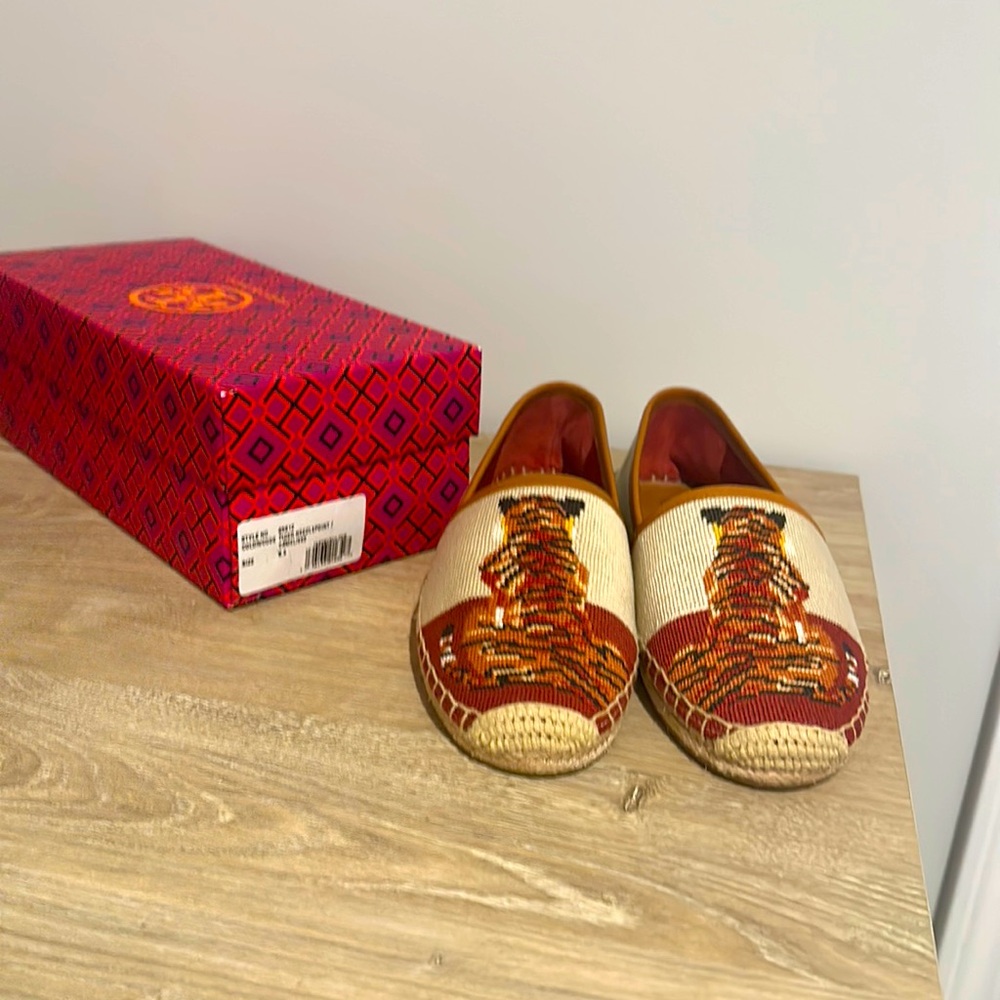 Tory Burch tiger espadrilles